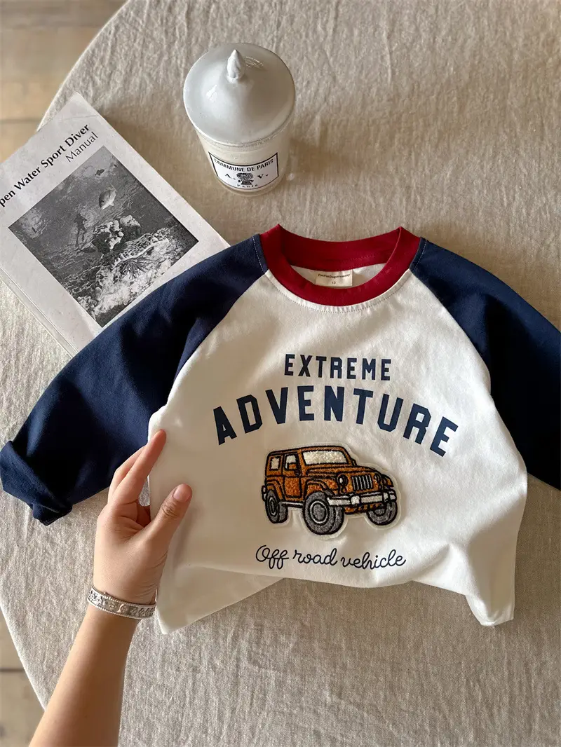 Children Cotton T-Shirt White Black Cartoon Extreme Adventure — feature 11