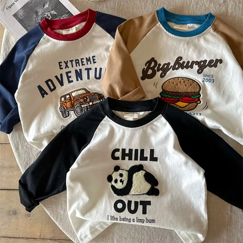 Children Cotton T-Shirt White Black Cartoon Extreme Adventure — feature 9