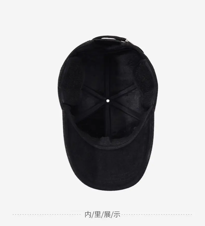 Black Men's Baseball Cap Sun Protection 300 — feature 13