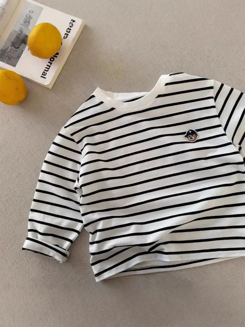 Boys Long Sleeve White T-Shirt 2026 Spring Autumn - Image 6