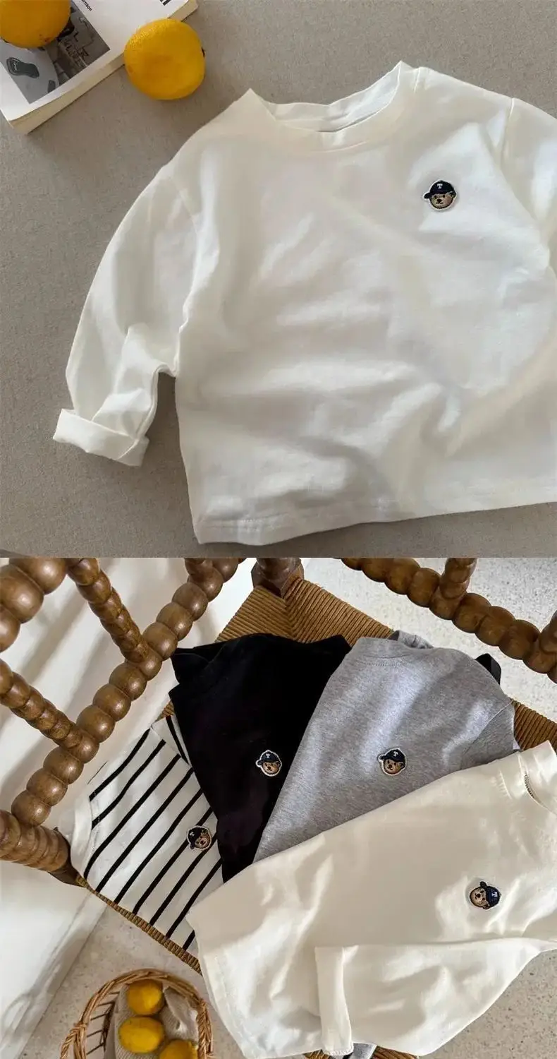 Boys Long Sleeve White T-Shirt 2026 Spring Autumn — feature 11