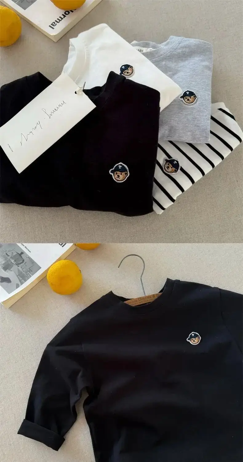 Boys Long Sleeve White T-Shirt 2026 Spring Autumn — feature 13