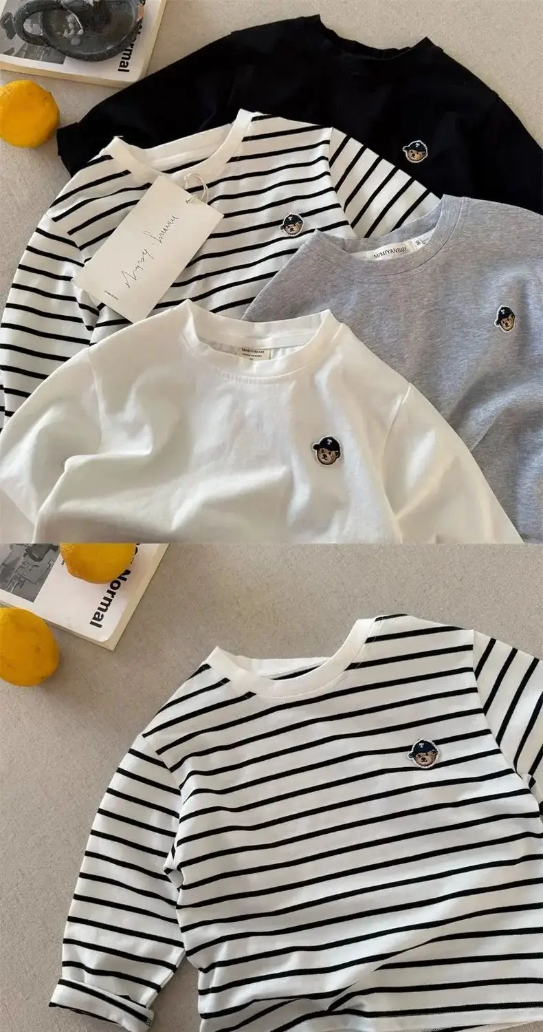 Boys Long Sleeve White T-Shirt 2026 Spring Autumn — feature 7