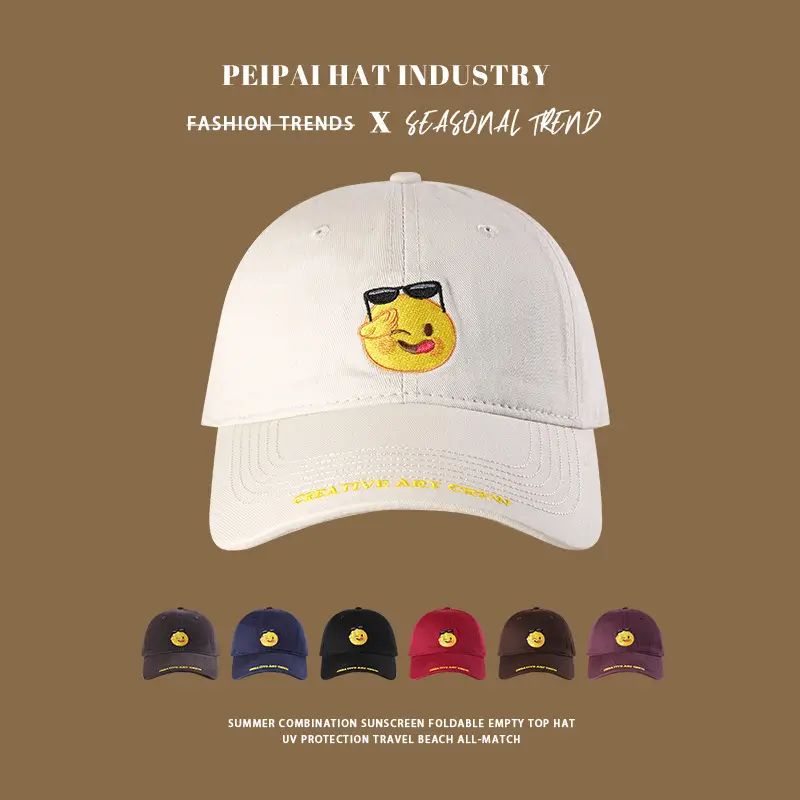 2025 Women's Smiling Face Cap White 65cm — feature 1