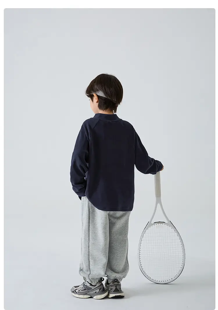 Haima Boys Half-Zip T-Shirt Grey 2025 — feature 10