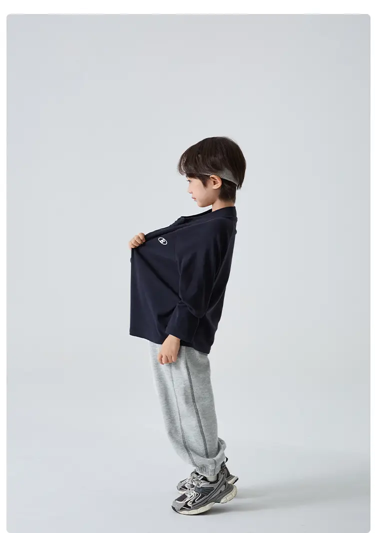 Haima Boys Half-Zip T-Shirt Grey 2025 — feature 11