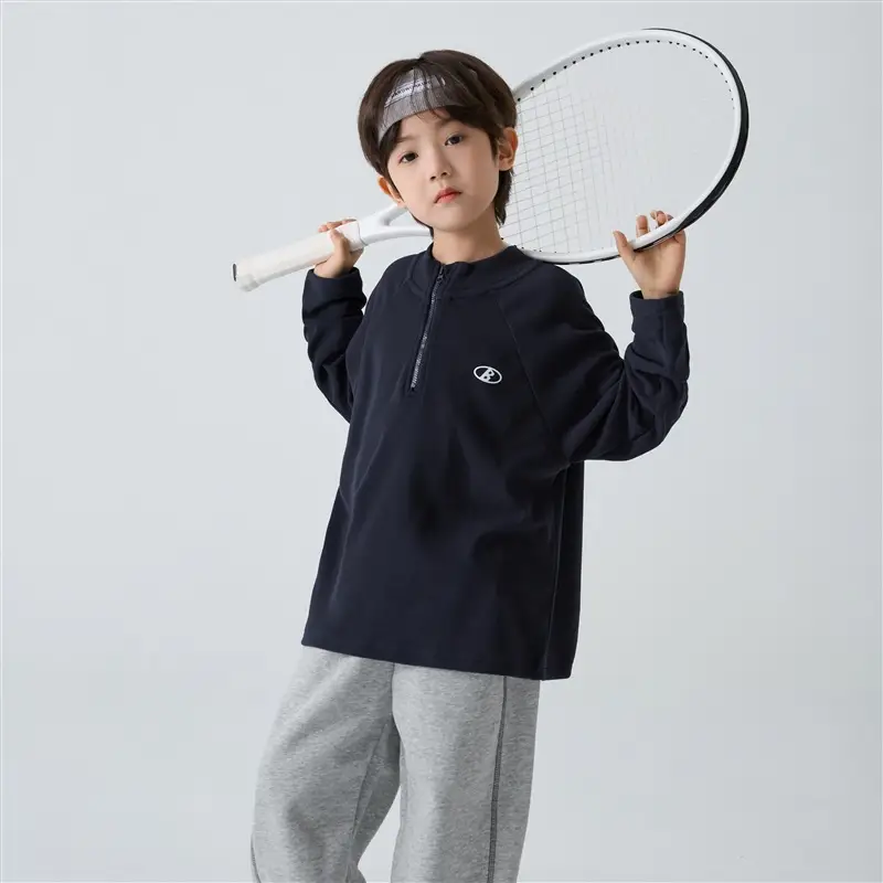 Haima Boys Half-Zip T-Shirt Grey 2025 - Image 2