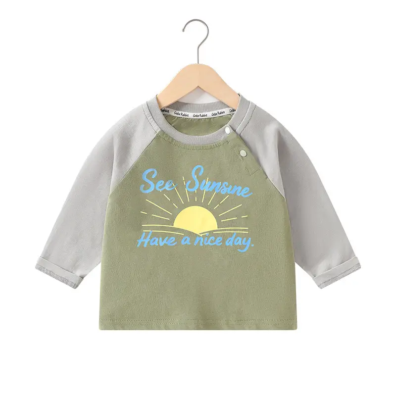 New Kidsren's Baby Bottoming Shirt Boys Pure Cotton Printed Long-Sleeved T-Shirt Spring Clothing Spring & Fall Trendyy Tops Autumn - Image 9