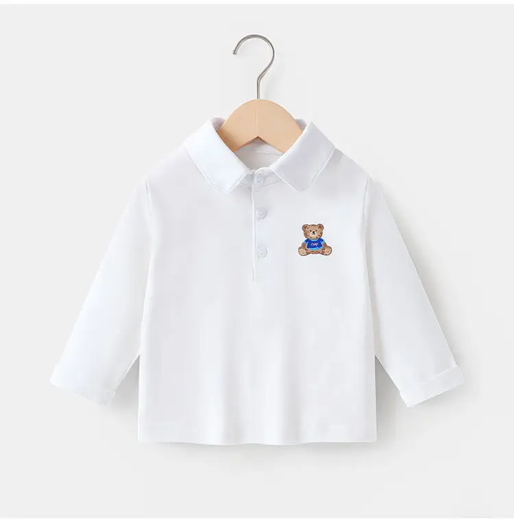 Baby Long Sleeve T-Shirt Grey with Bear Embroidery — feature 11