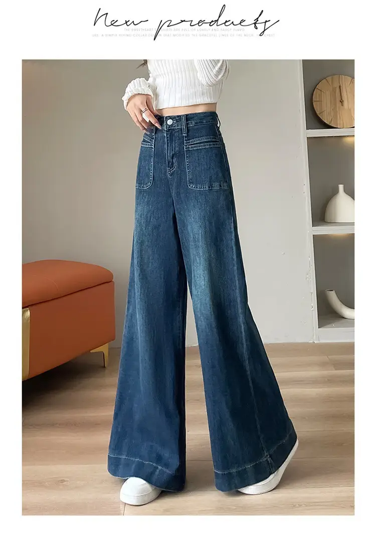 Dark Blue Wide Leg Jeans Women Summer 2025 — feature 15