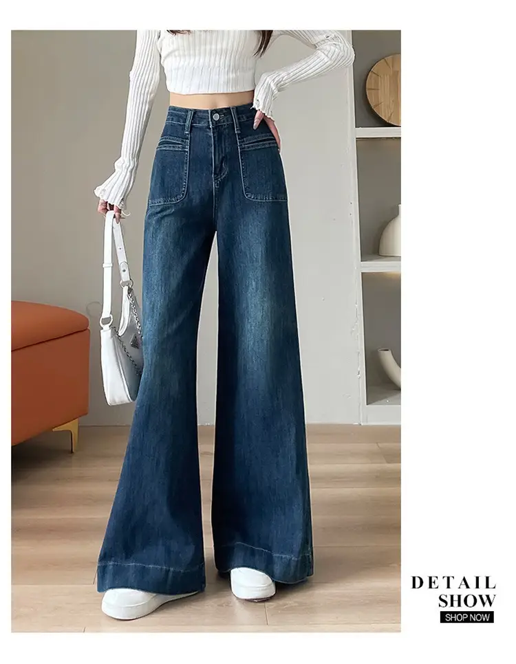 Dark Blue Wide Leg Jeans Women Summer 2025 — feature 16