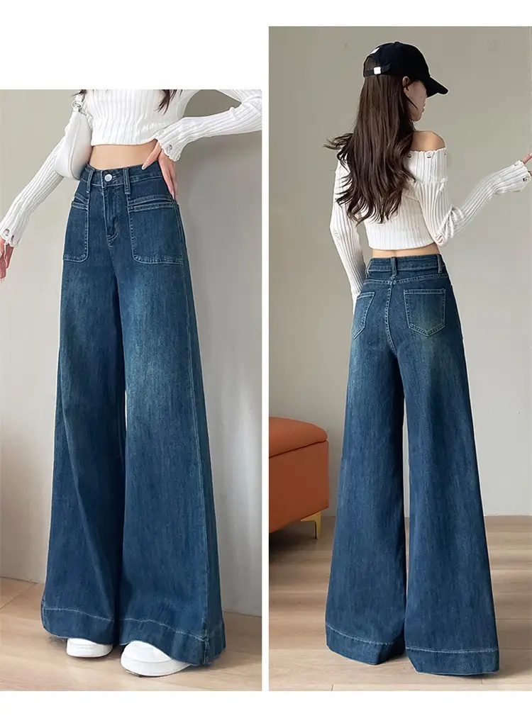Dark Blue Wide Leg Jeans Women Summer 2025 — feature 17