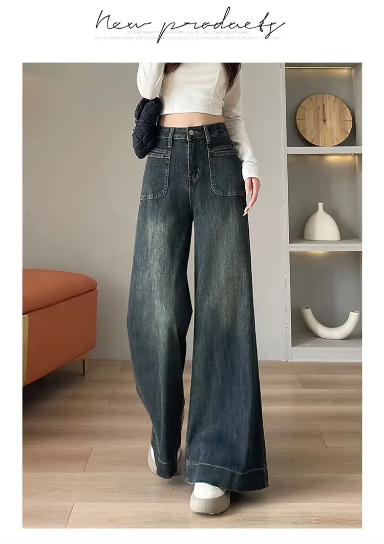 Dark Blue Wide Leg Jeans Women Summer 2025 — feature 20