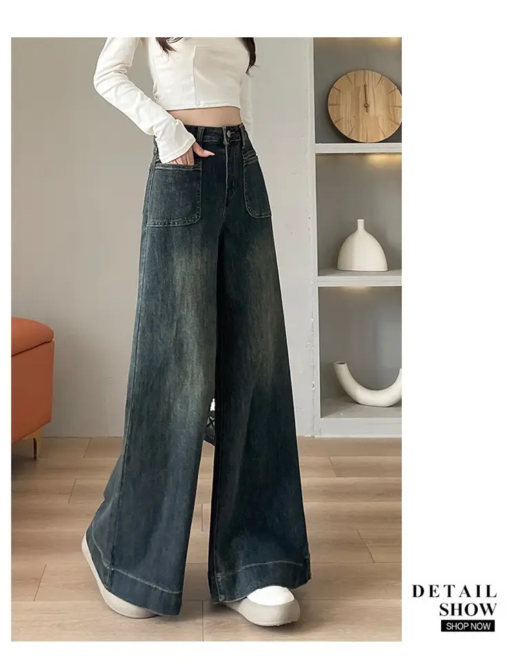 Dark Blue Wide Leg Jeans Women Summer 2025 — feature 21