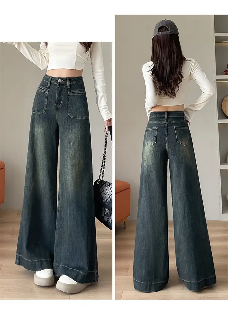Dark Blue Wide Leg Jeans Women Summer 2025 — feature 22