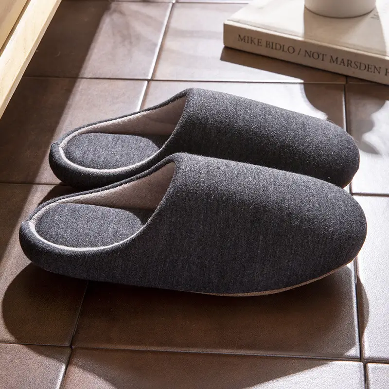Women's Cotton Slippers for Autumn and Winter, Japanese Style Indoor Soft-Soled Non-Slip Warm Men's Floor Slippers Maternity Slippers