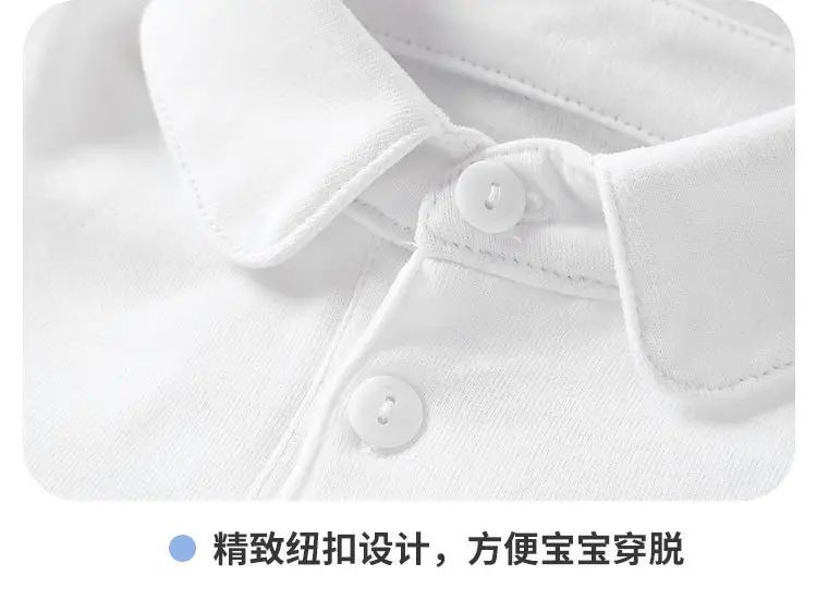 White Long-Sleeve Baby T-Shirt Autumn Spring Fall — feature 9