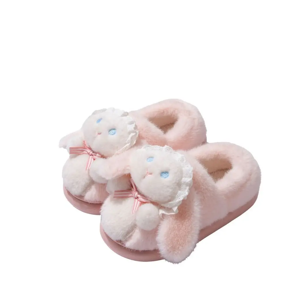 Covered Heel Cotton Slippers for Women in Autumn and Winter 2024 New Couples Outer Wear Home Use Fleece-Lined Warm Lolita Cotton Shoes for Men - Image 10