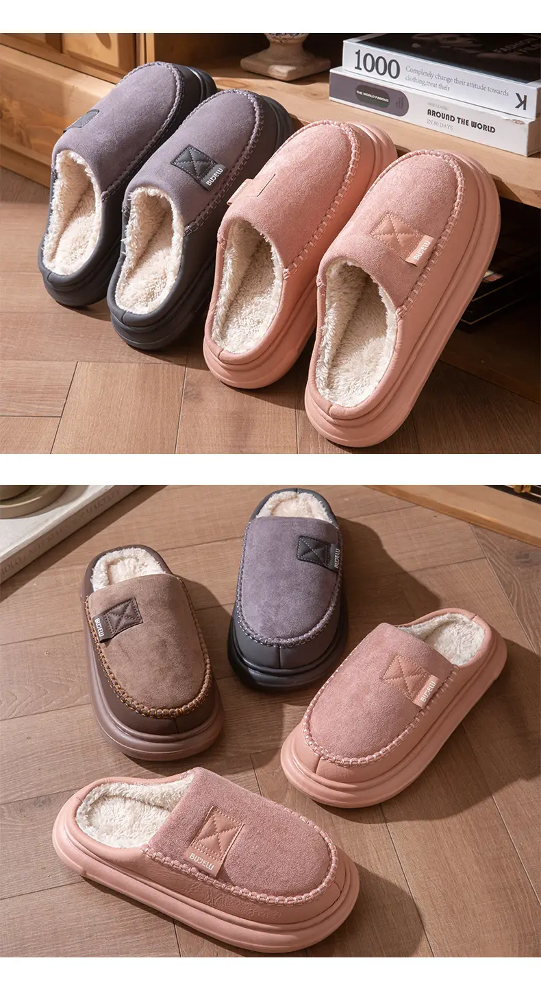 Men Winter Slipper Grey Soft Non-Slip 2025 — feature 8