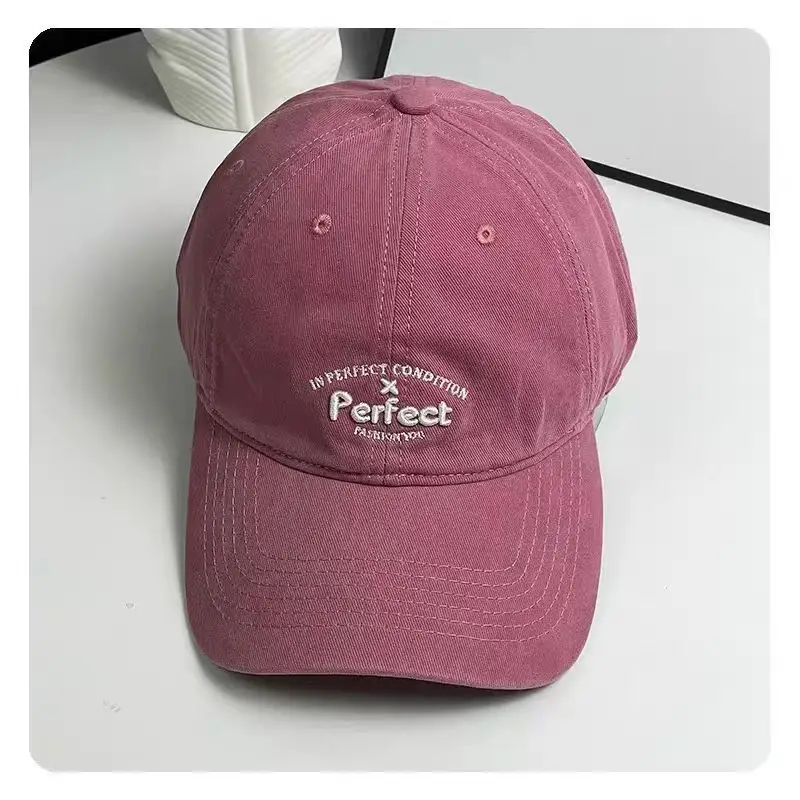 Women Embroidered Letter Cap Gray Duckbill Face Slim — feature 15