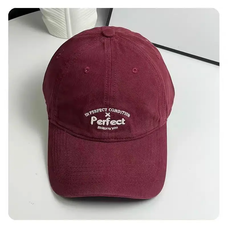 Women Embroidered Letter Cap Gray Duckbill Face Slim — feature 18