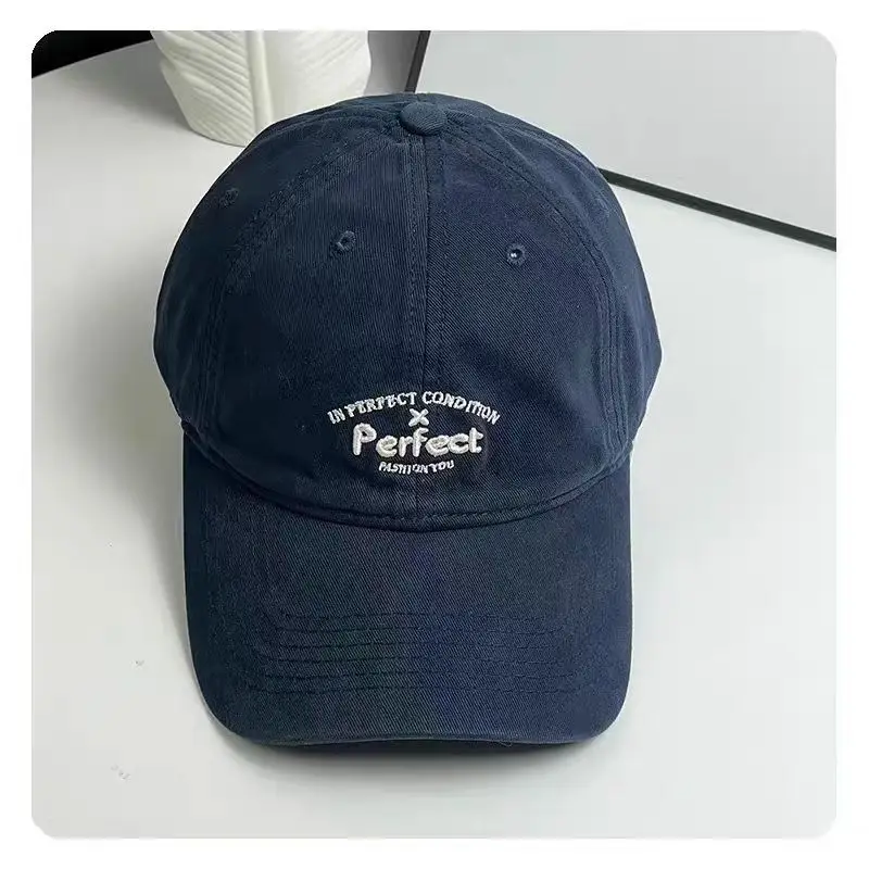 Women Embroidered Letter Cap Gray Duckbill Face Slim — feature 19