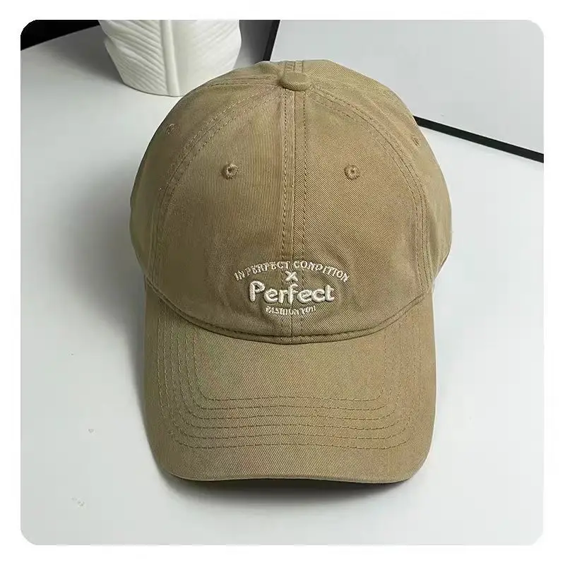 Women Embroidered Letter Cap Gray Duckbill Face Slim — feature 20