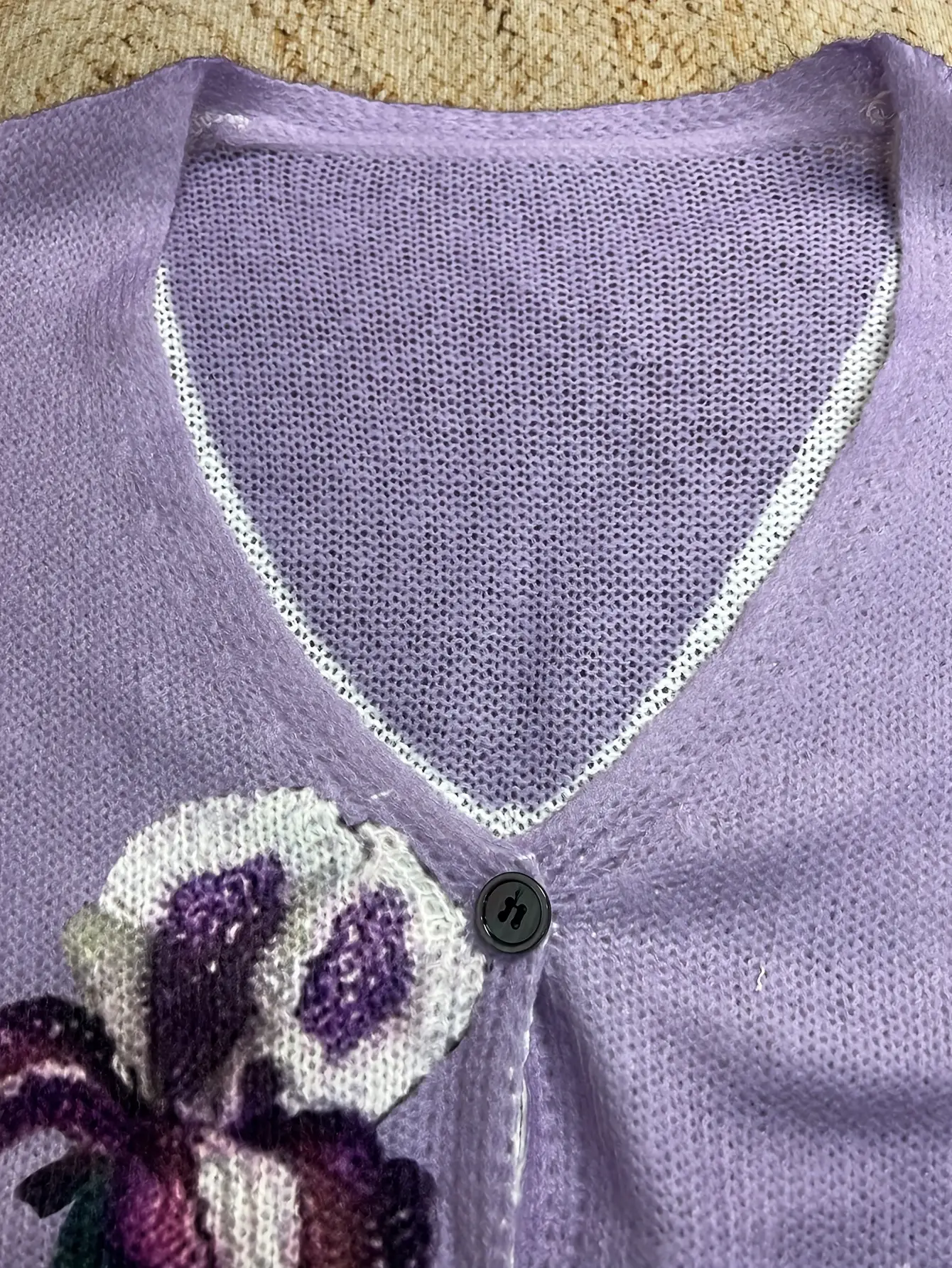 Ladies 3D Printed Iris Cardigan V Neck Sweater Autumn Winter - Image 6