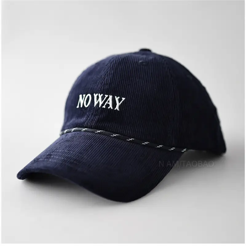 Nora Way Embroidered Baseball Cap Navy Blue Unisex