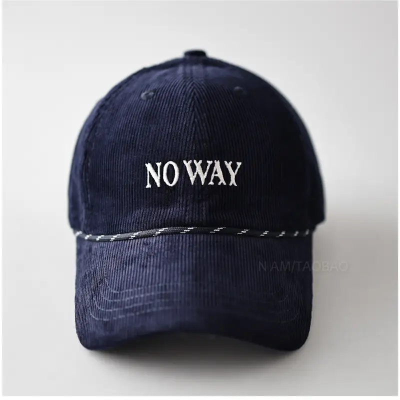 Nora Way Embroidered Baseball Cap Navy Blue Unisex