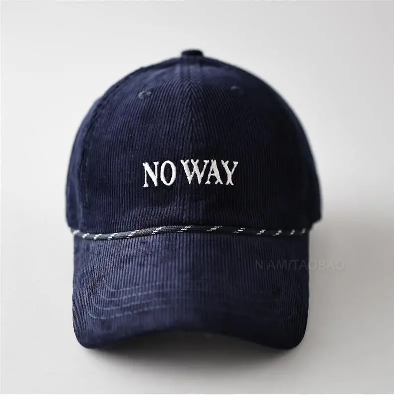 Nora Way Embroidered Baseball Cap Navy Blue Unisex — feature 7
