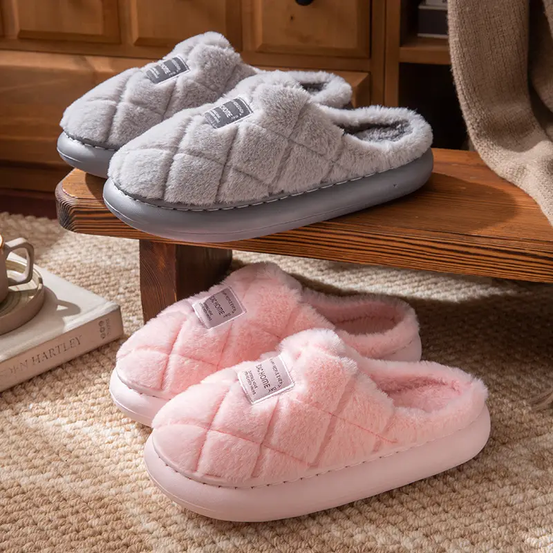 Cotton Slippers for Women in Autumn and Winter New Style Indoor and Home Use Antibacterial, Deodorizing, Warm and Comfortable Cotton Slippers for Men to Wear Outside in Winter - Image 7