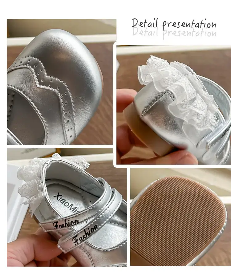 Girls Silver Rhinestone Flat Shoes 2025 — feature 5