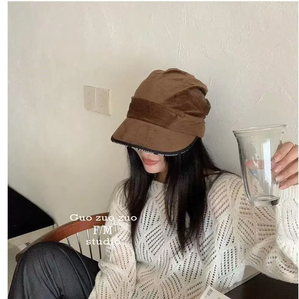 Korean Style Wide Bristle Cap with Strap for Men Women