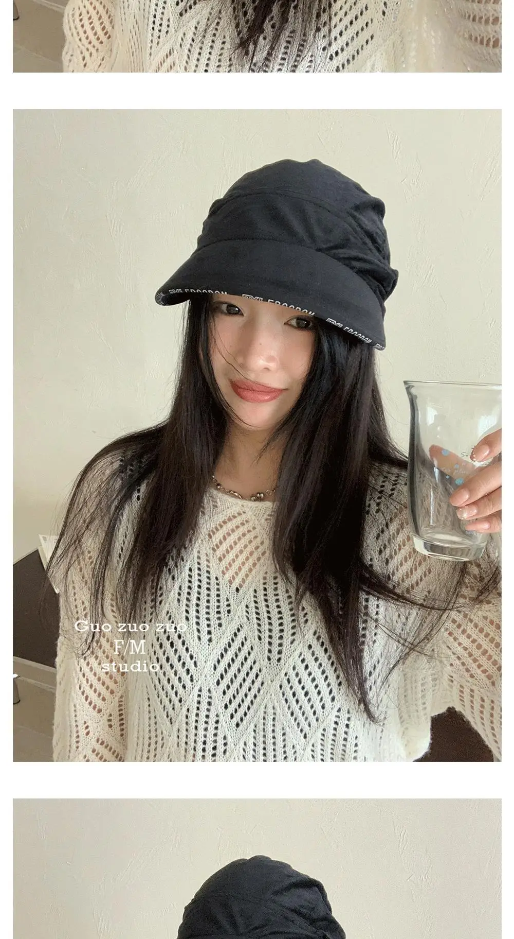 Korean Style Wide Bristle Cap with Strap for Men Women — feature 6