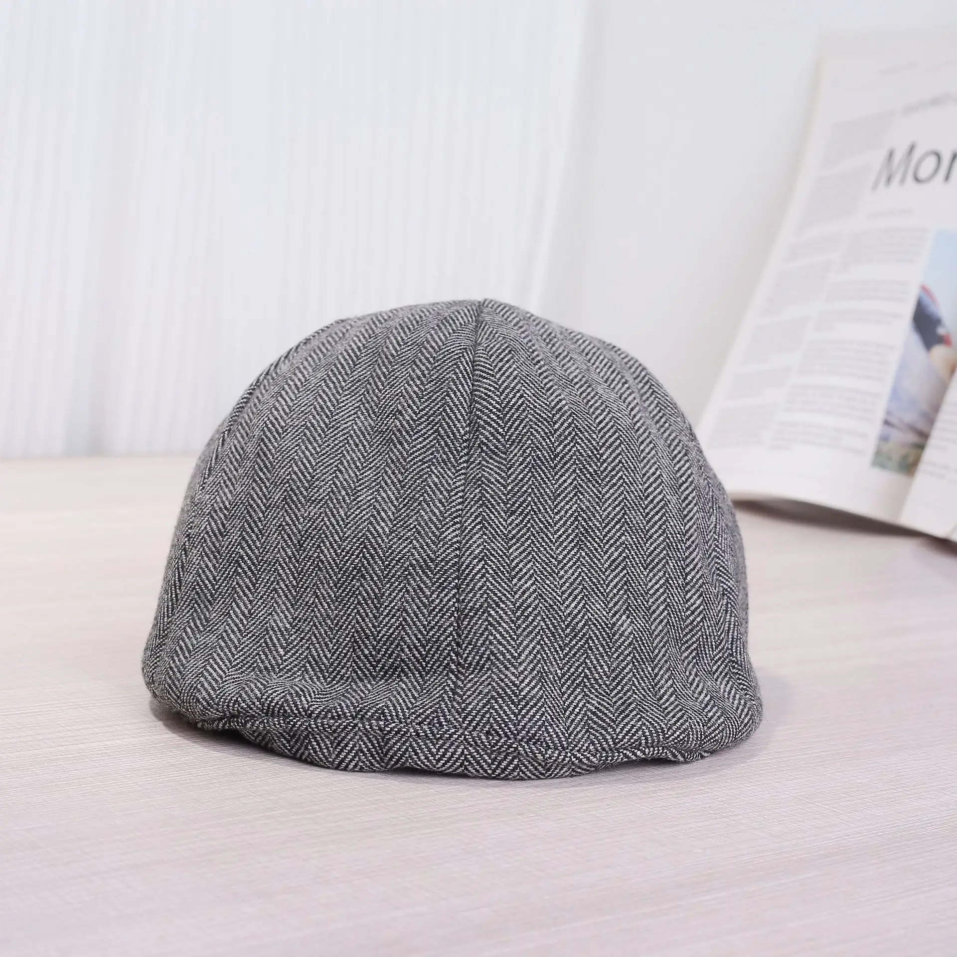 Men's Gray Duckbill Cap European American Style — feature 4