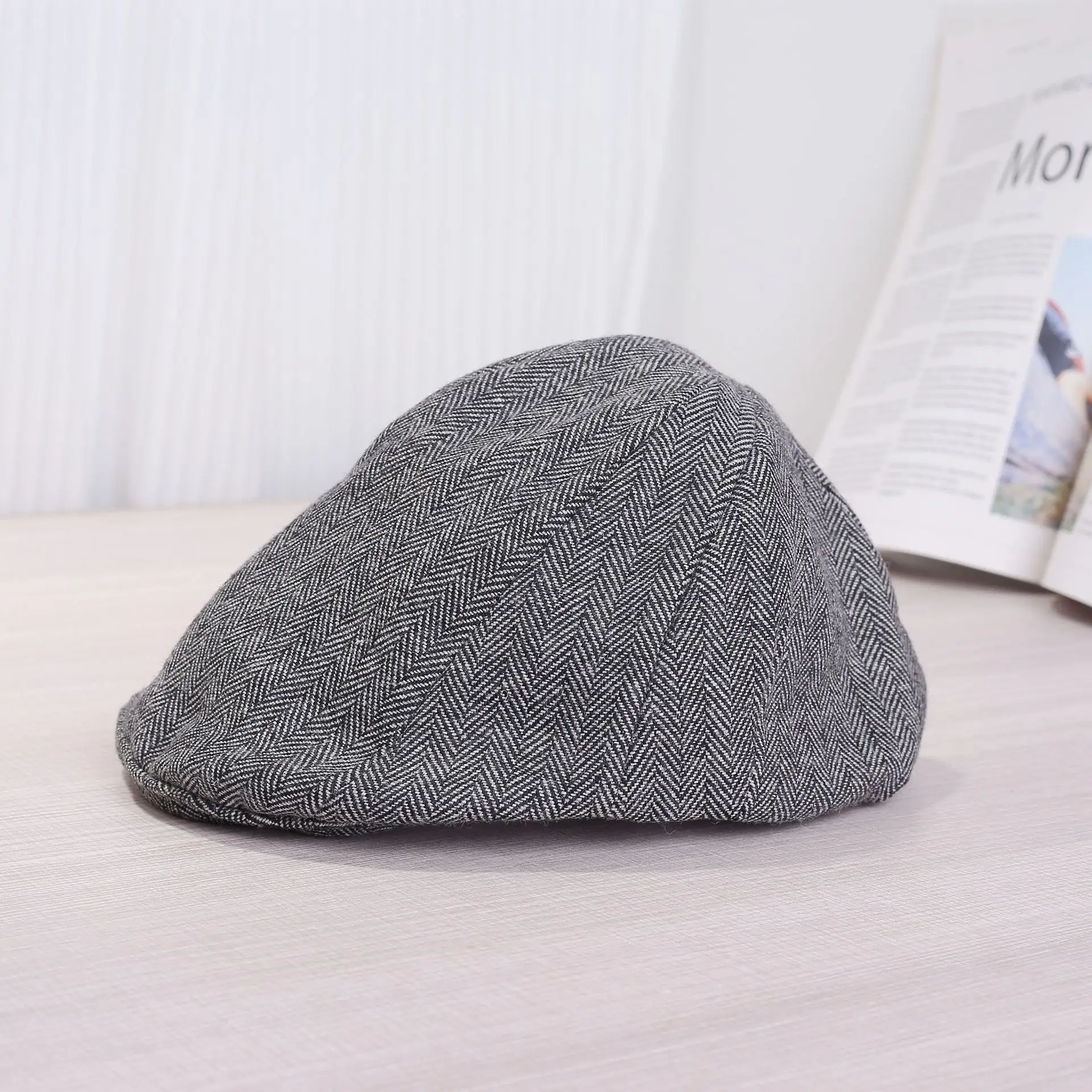 Men's Gray Duckbill Cap European American Style — feature 6