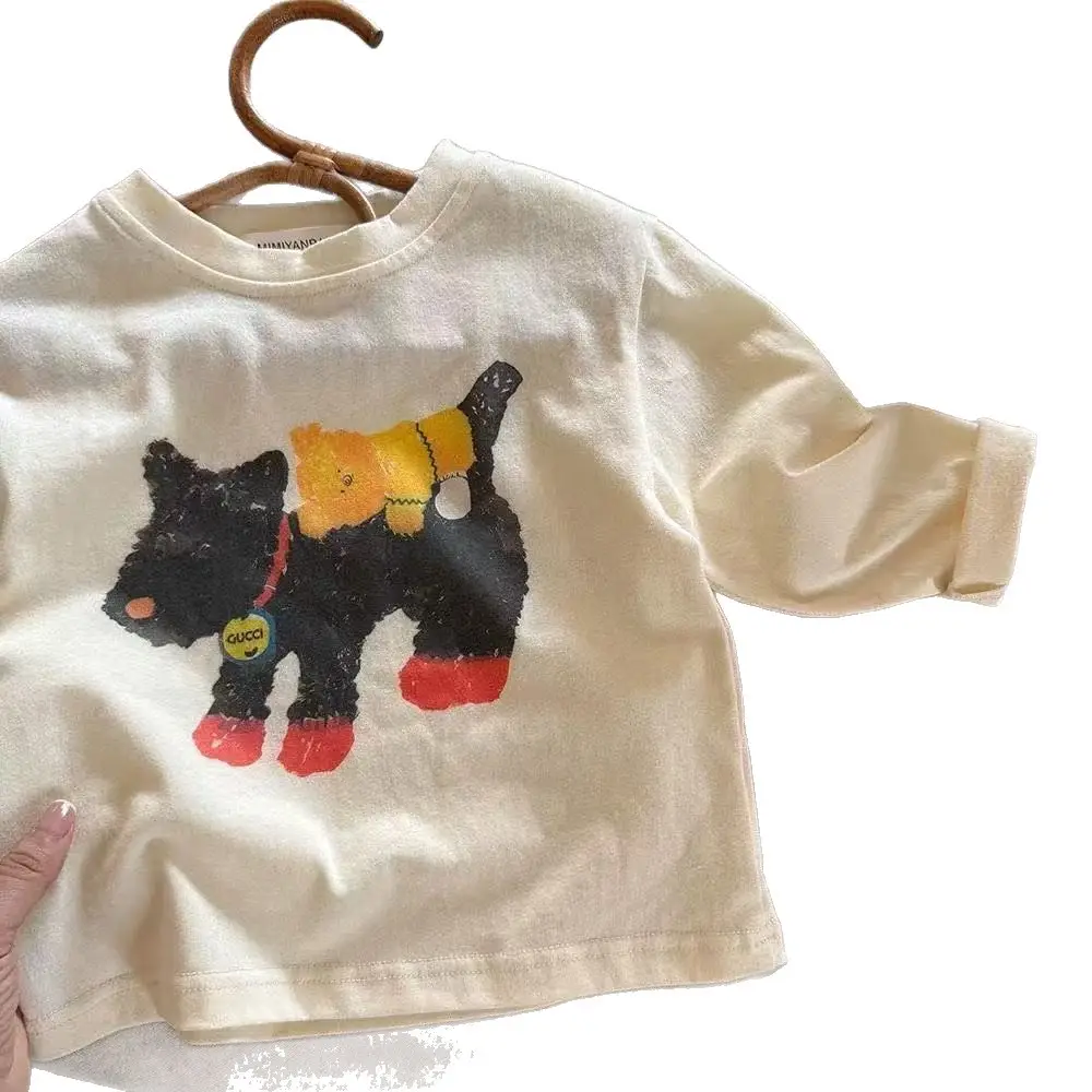 Girls Pure Cotton Cartoon T-Shirt New Spring Autumn Style