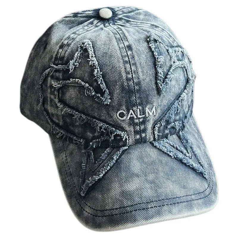 Women Washed Embroidered Baseball Cap Face-Slimming Trendy - Image 9
