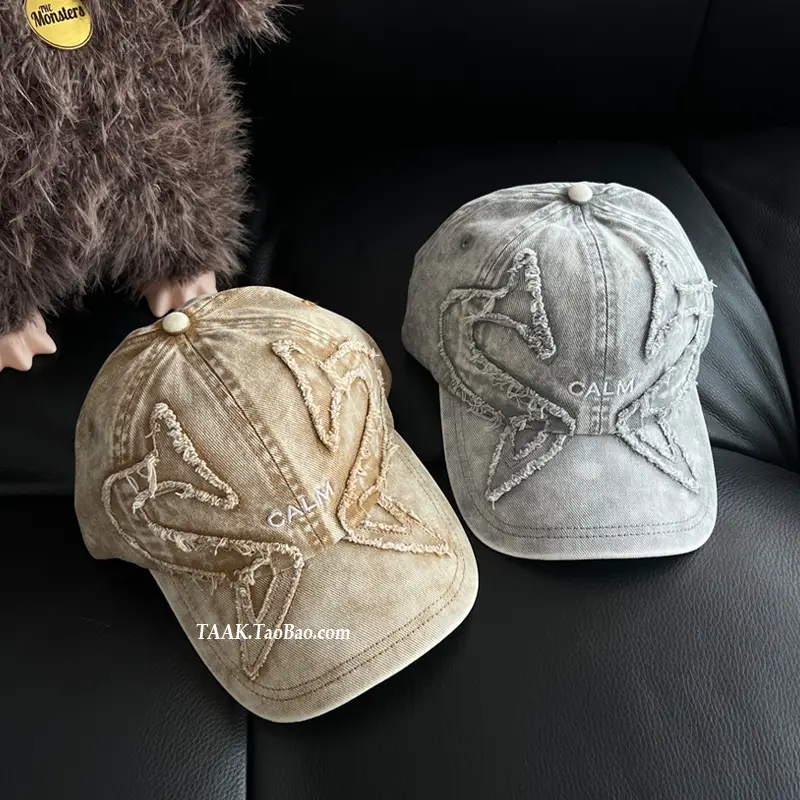 Women Washed Embroidered Baseball Cap Face-Slimming Trendy — feature 2