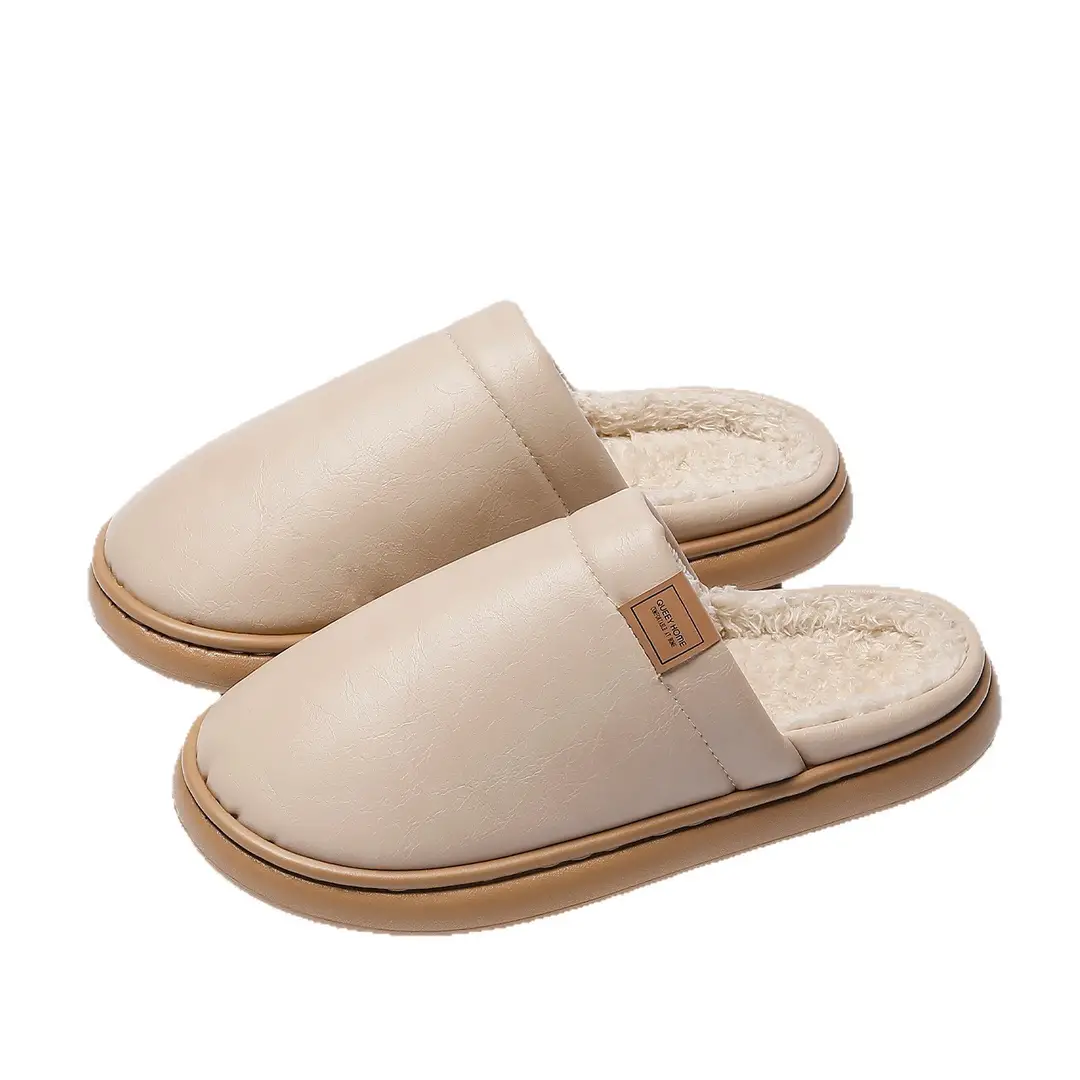 Autumn and Winter Cotton Slippers for Women, Winter Indoor Home 2026 New Model, Non-Slip Waterproof Plush Warm Slippers for Men - Image 9