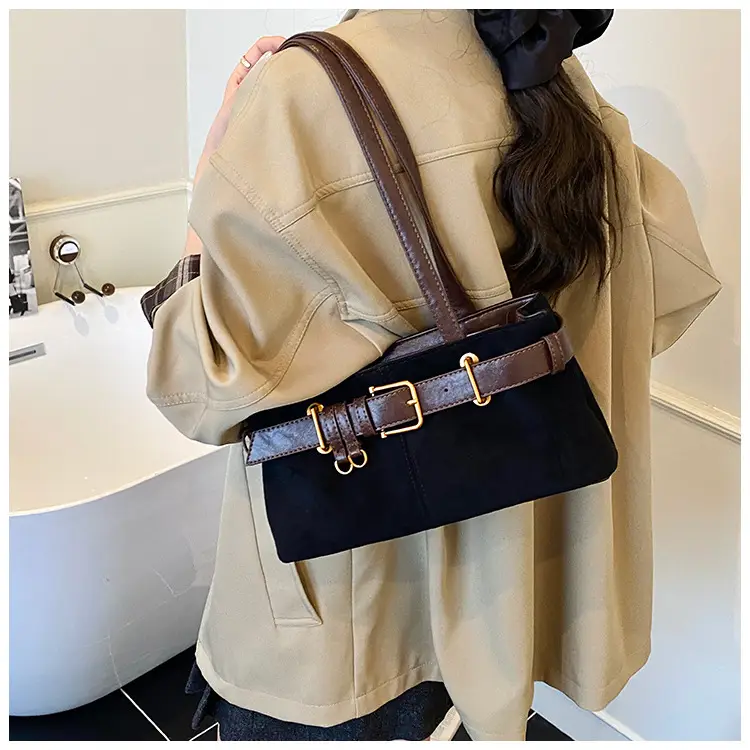 Women's Large Cap Leather Shoulder Bag Brown 2025 — feature 20