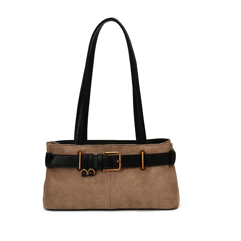 Women's Large Cap Leather Shoulder Bag Brown 2025 - Image 2