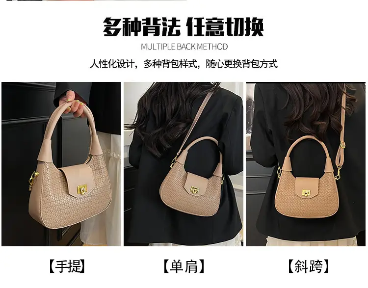 Red Woven Handbag for Women 2025 Casual Shoulder — feature 4