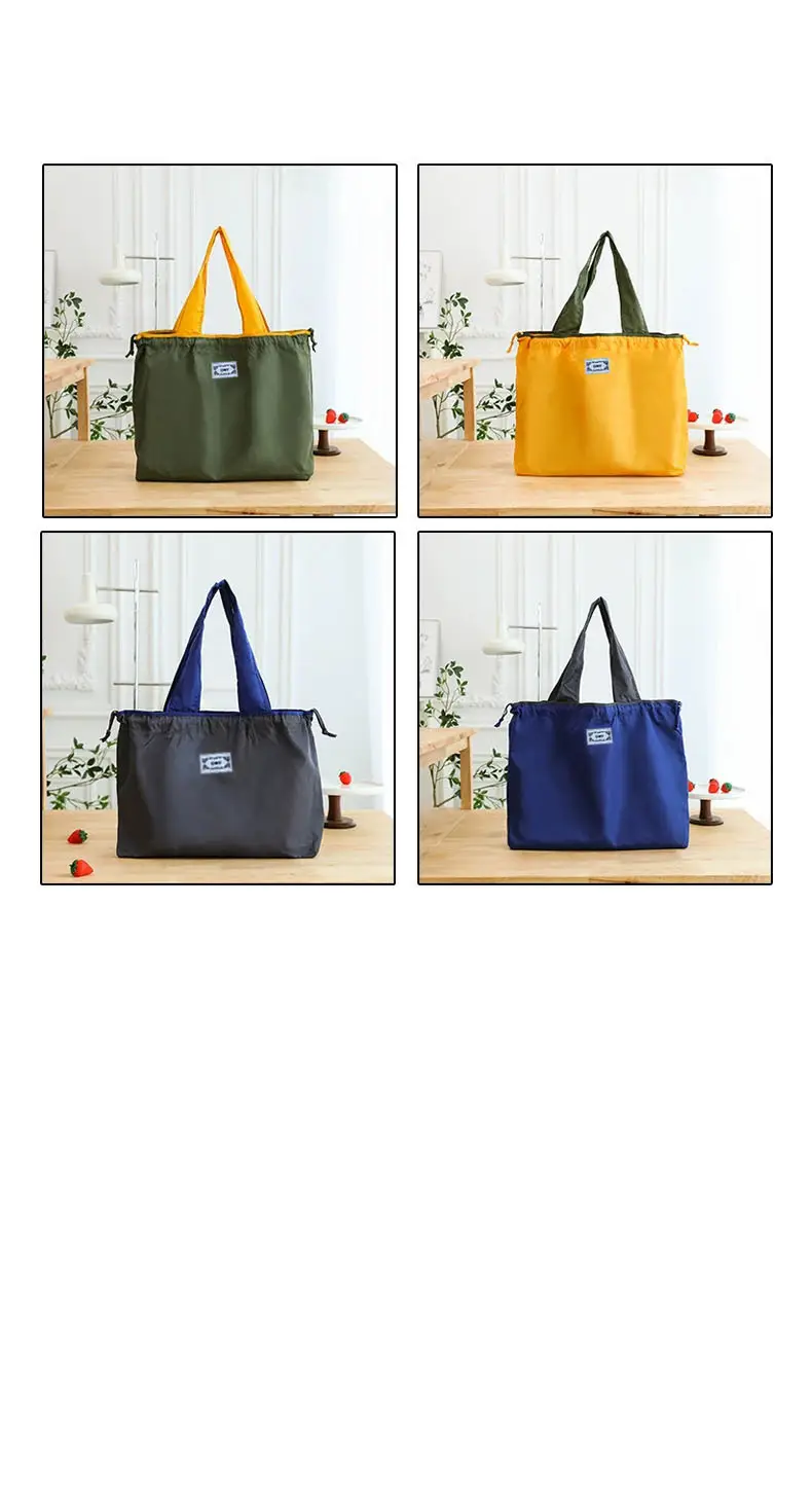 Cross-Border Cloud Shoulder Bag Teal Orange Drawstring Large — feature 19