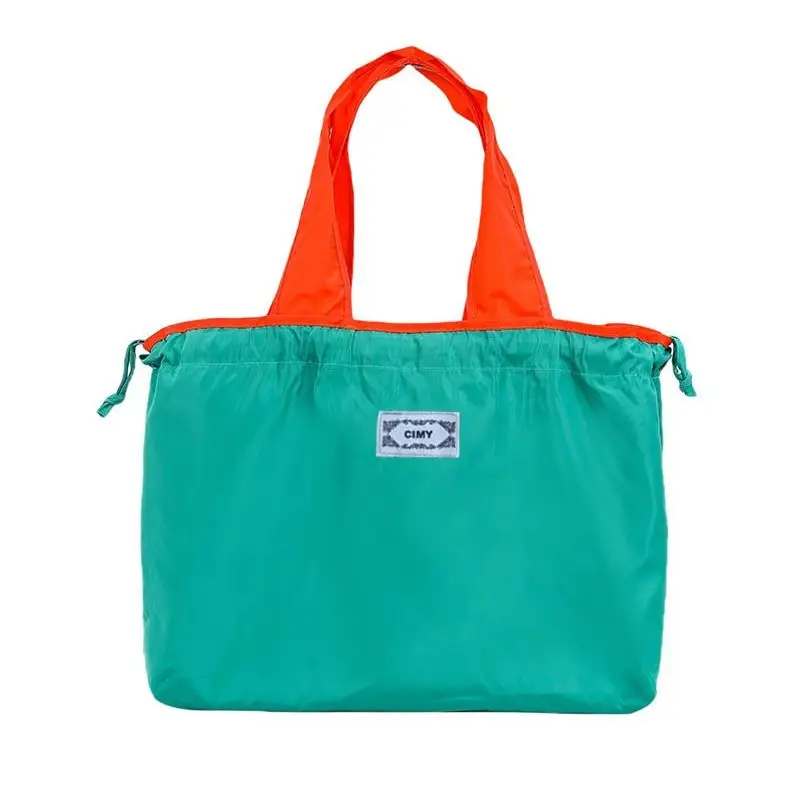 Cross-Border Cloud Shoulder Bag Teal Orange Drawstring Large - Image 2