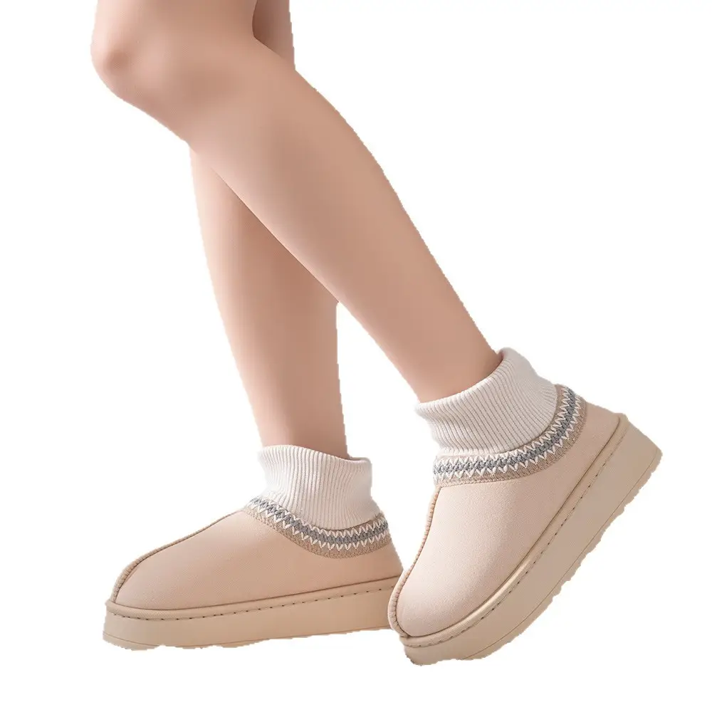 2025 New Snow Boots for Home and Outing, Warm and Thickeneded Cotton Slippers, Suede All-Inclusive Couple Style Cotton Slippers - Image 9