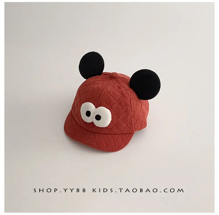 Cute Peaked Kids Hats Brown Black Red White — feature 9
