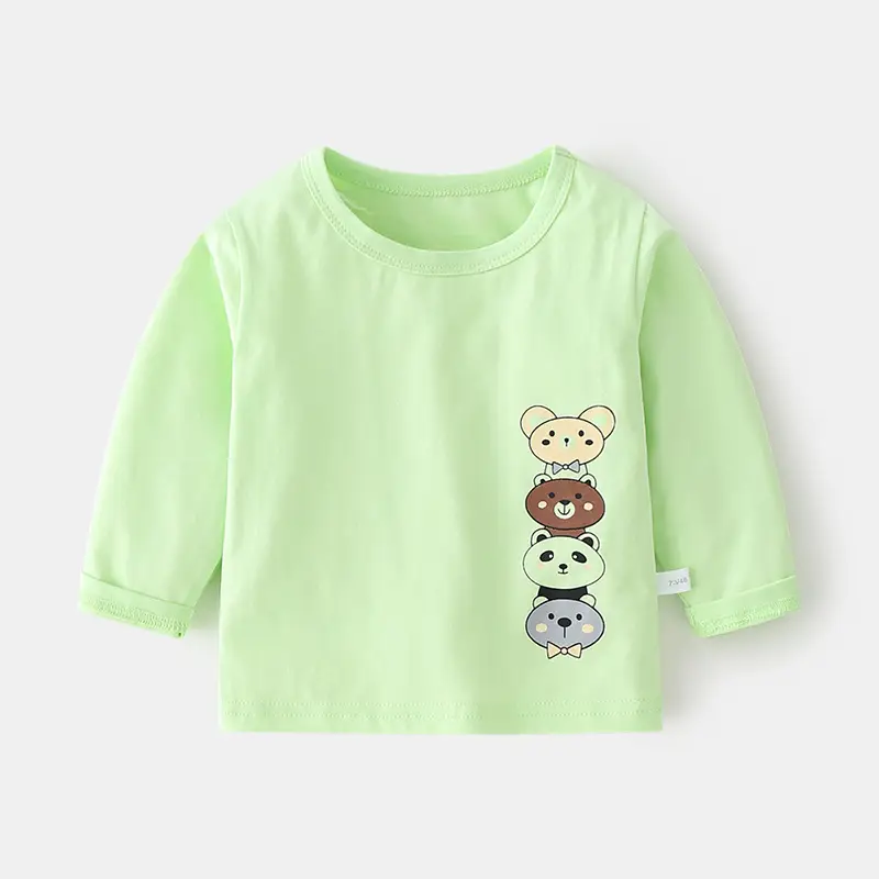 Baby Cute Bear T-Shirt Green Lycra Kids - Image 3