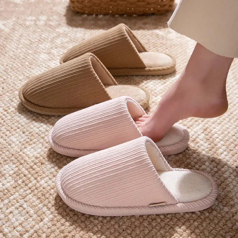 Japanese-Style Silent Slippers for Women Soft Cotton Autumn Winter - Image 6